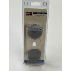Weber Genuine Part 3615 Control Knobs Gray 2-Pack for Gas Grills New OEM